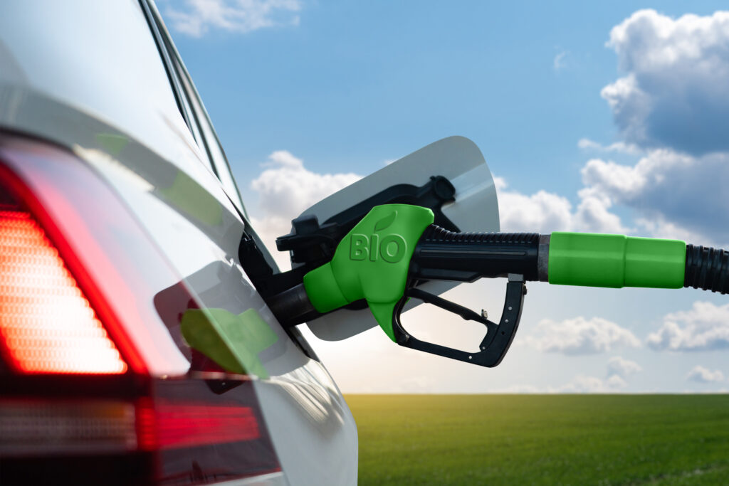 Refueling the car with biofuel